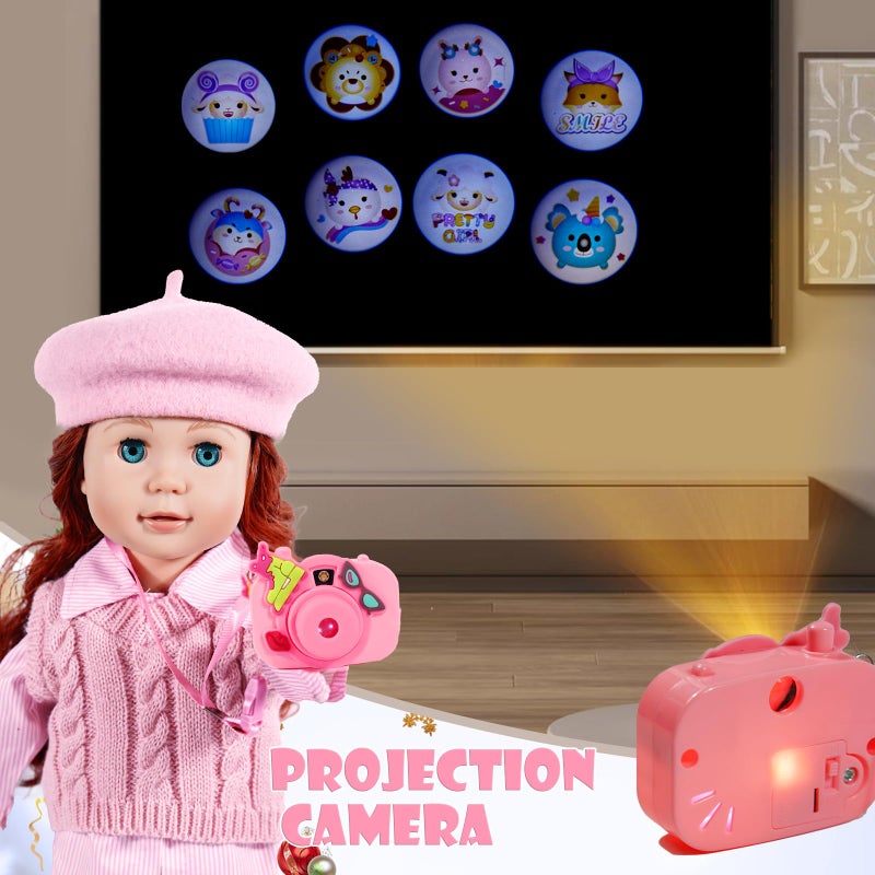 WONDOLL 18-inch-Doll-Clothes and Accessories - Doll-Travel-Suitcase Luggage  Doll-Clothes and Shoes  Bag  Sunglasses  Camera  Passport  Notebook  Phone  pad Doll Travel Gear Play Set Fit 18 inch Doll - Image 5